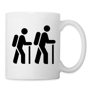 Hiker, Pilgrim, Tourist, Pilgrimage Route - Mug - white - Right