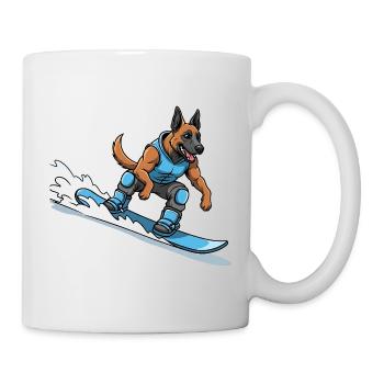Vague de berger allemand Surfer - Mug blanc - blanc - Droite