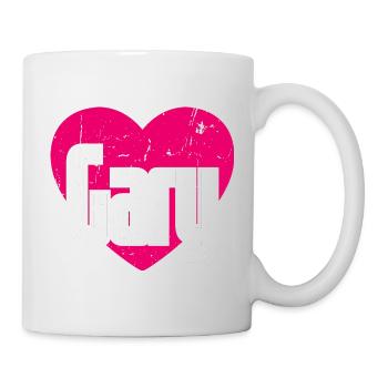 I Love Gary Pinkes Herz Ich liebe Gary - Tasse - Weiß - Rechts