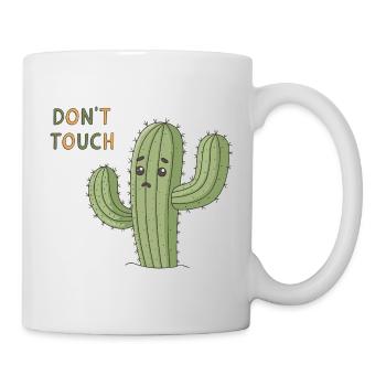 Sad Cactus Warning Don't Touch - Mug - white - Right