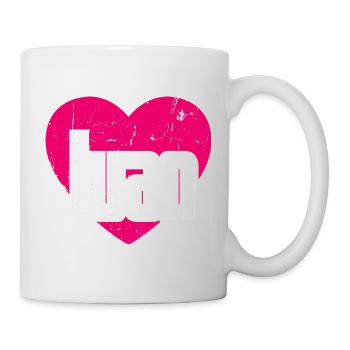 I Love Ivan Pinkes Herz Ich liebe Ivan - Tasse - Weiß - Rechts