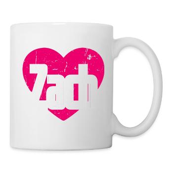 J’aime Zach Pink Heart J’aime Zach - Mug blanc - blanc - Droite