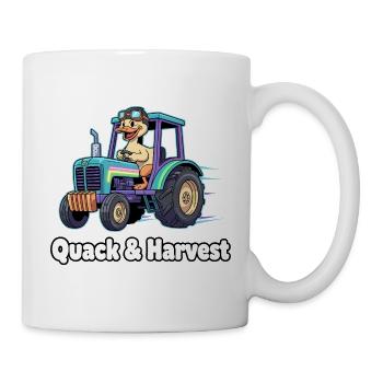 Quack & Harvest Traktorfahrer - Tasse - Weiß - Rechts