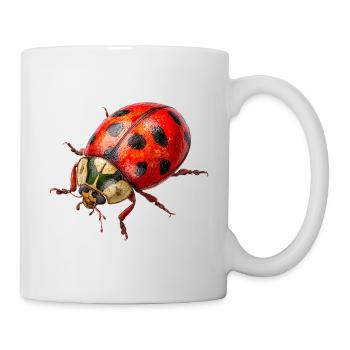 Ladybugs as lucky charms - Mug - white - Right