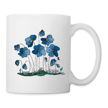 Fleur - Mug blanc - blanc - Droite