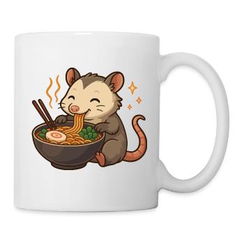 Opossum with noodles ramen kawaii opossum - Mug - white - Right