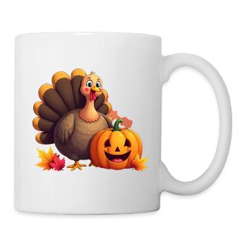 Thanksgiving Lustiger Thanksgiving Truthahn - Tasse - Weiß - Rechts
