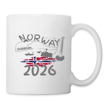 Norway 2026 Herring with Mountains and Moose Fishing - Mug - white - Right