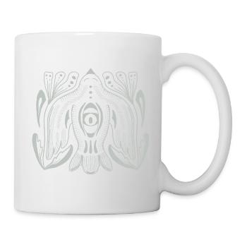 Mandala style eye with tentacle tendrils - Mug - white - Right