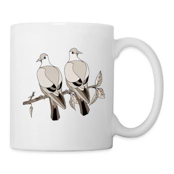 Bunte Vögel - Tasse - Weiß - Rechts