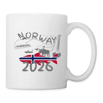 Norway 2026 Salmon with Mountains and Moose Fishing - Mug - white - Right