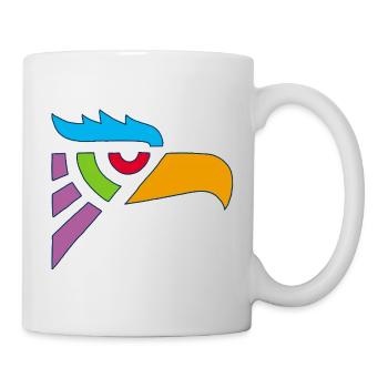 Tête d'aigle tribal - Mug blanc - blanc - Droite