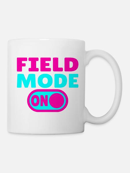 Field Mode ON – Leichtathletik - Tasse - Weiß