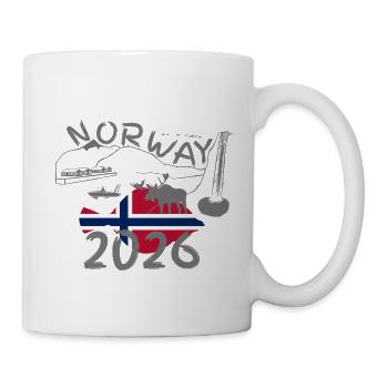 Norway 2026 Plaice with Mountains and Moose Fishing - Mug - white - Right