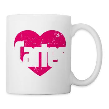 J’aime Carter Coeur rose J’aime Carter - Mug blanc - blanc - Droite