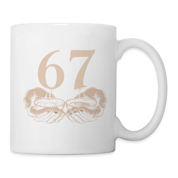 Funny 67 Meme Hands Gen Alpha Humor - Mug - white - Right