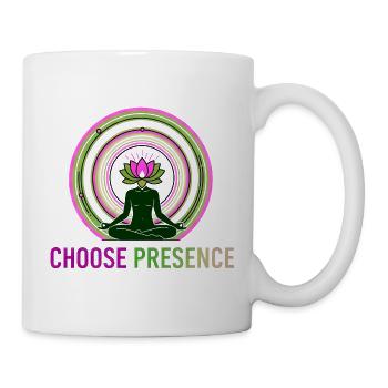 Choisissez la présence - Yoga Méditation Lotus - Mug blanc - blanc - Droite
