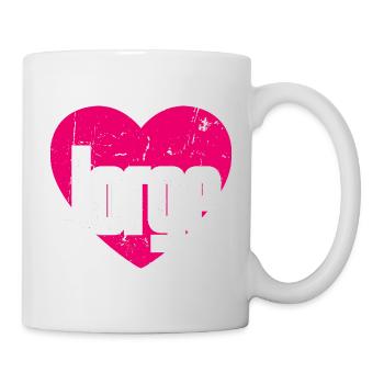 I Love Jorge Pinkes Herz Ich liebe Jorge - Tasse - Weiß - Rechts