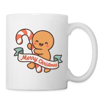 Gingy Christmas with Cane and Ribbon - Mug - white - Right