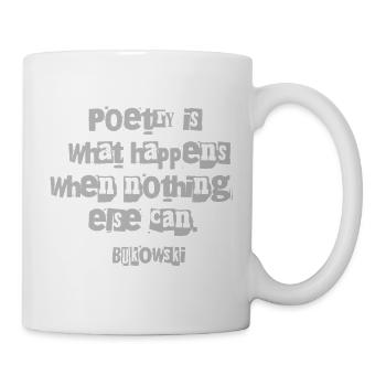 Fragmentierte Typografie-Zitat - Tasse - Weiß - Rechts