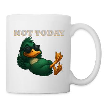 Pas aujourd’hui, canard, lunettes de soleil, pas aujourd’hui, canard - Mug blanc - blanc - Droite