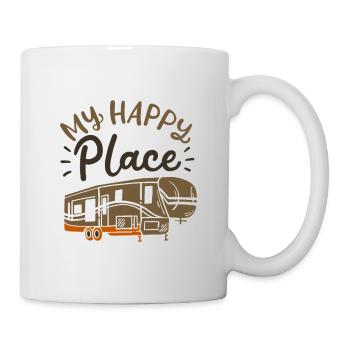 Mon design grunge de camping-car pour camping-cars à Happy Place - Mug blanc - blanc - Droite