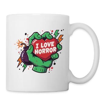 HorrorHeart in Zombie Hand - Mug - white - Right