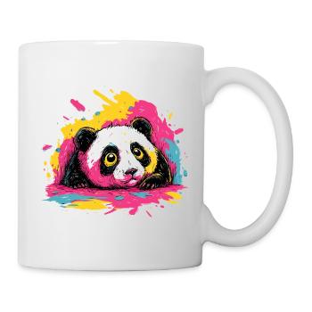 Panda Farbsplash - Tasse - Weiß - Rechts