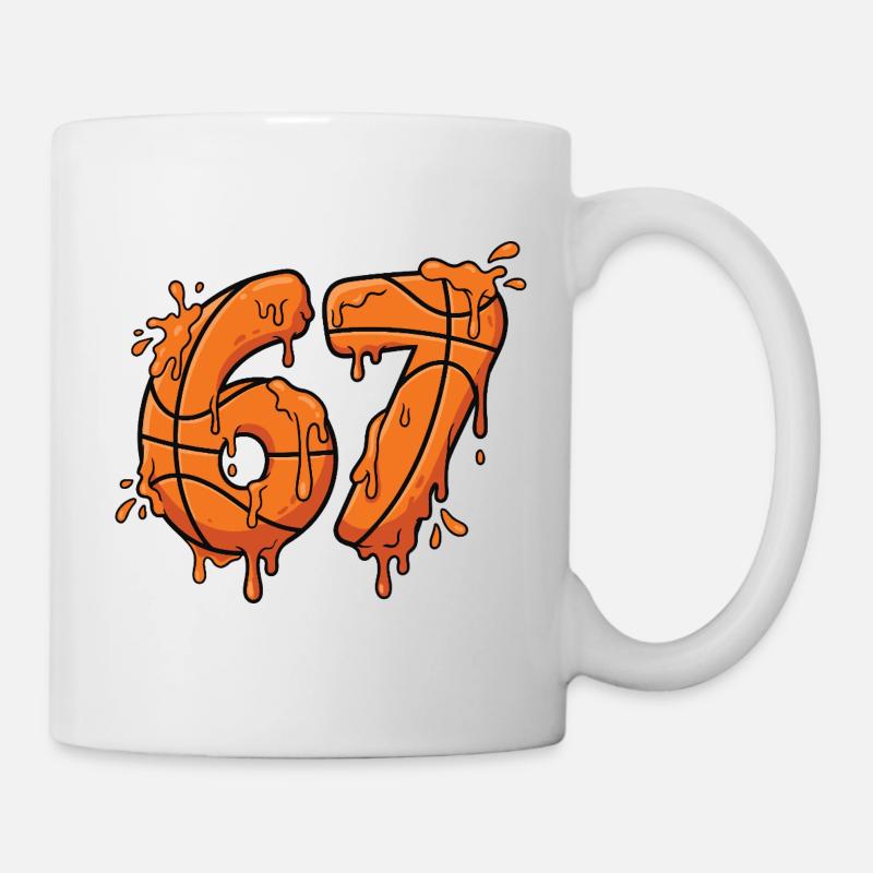 67 Meme Basketball Graffiti - Mug - white