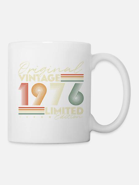 Original 1976 Jahrgang Vintage Geburtstag Retro - Tasse - Weiß