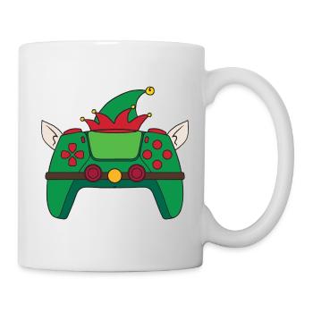 Elf Videospiel-Controller Weihnachts-Gamer-Elf - Tasse - Weiß - Rechts