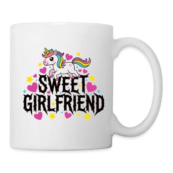 Freundin, Einhorn-Valentinstags-Paar - Tasse - Weiß - Rechts
