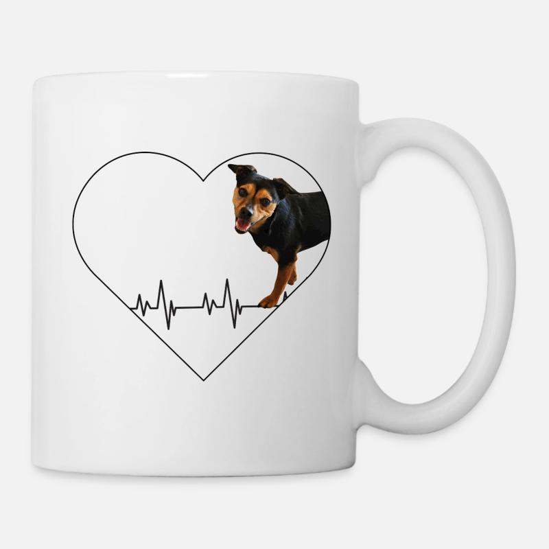 Heartbeat Dog: Love with a pulse - Mug - white