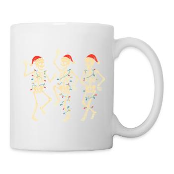 Tanzende Weihnachtsskelette - Tasse - Weiß - Rechts