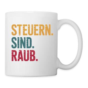 Taxes Are Robbery - Funny Tax Meme - Mug - white - Right