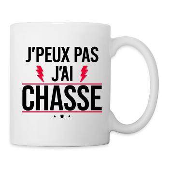 J’peux pas j’ai chasse Humour Chasse - Mug blanc - blanc - Droite