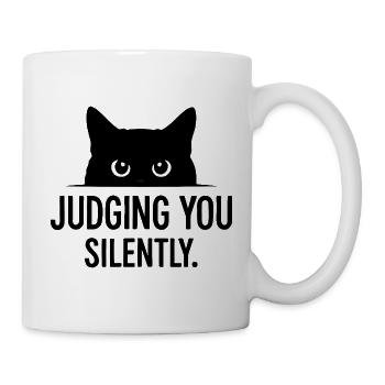 Humour félin, idée cadeau chat, animaux de compagnie drôles - Mug blanc - blanc - Droite