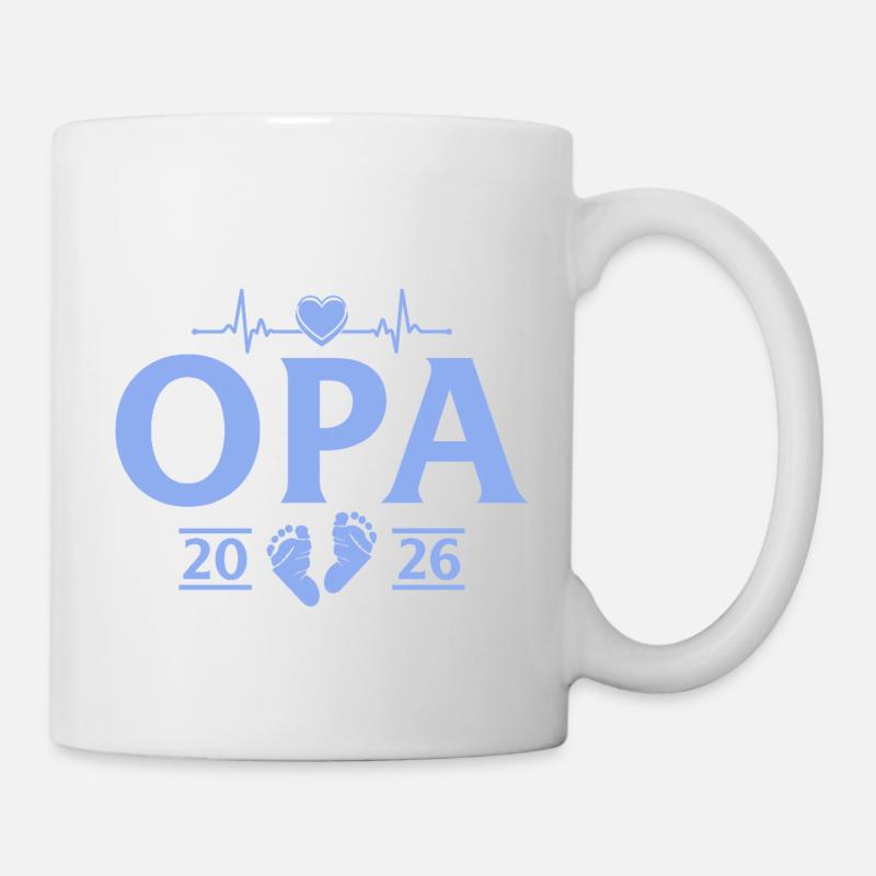 Befördert zum Opa 2026 Großvater - Tasse - Weiß