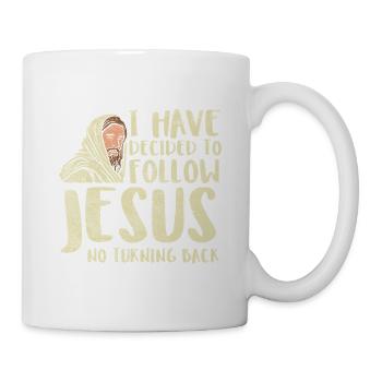 J’ai décidé de suivre le dessein chrétien de Jésus - Mug blanc - blanc - Droite