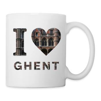 I Love Ghent – Gothic Architectural Design - Mug - white - Right