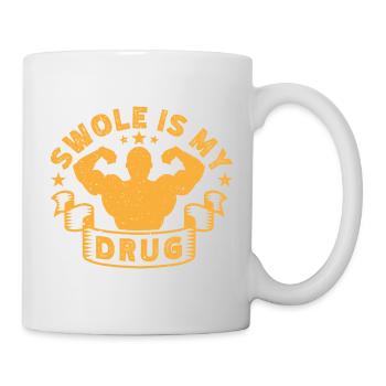 Fitness Motivation Bodybuilder Swole Is My Drug - Tasse - Weiß - Rechts