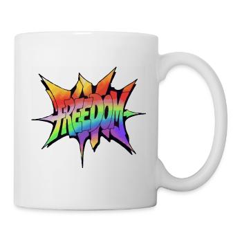 Freedom Rainbow Explosion - Tasse - Weiß - Rechts