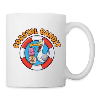 Küstenbandit Möwe Stiehlt Eis - Tasse - Weiß - Rechts