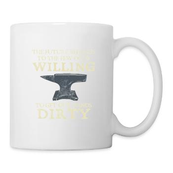 Enclume du forgeron Mains volontaires du futur Conception sale - Mug blanc - blanc - Droite