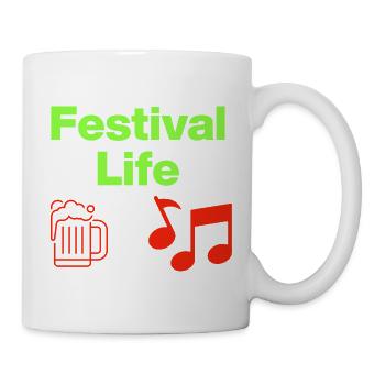 Vie de festival – Bière & Beats ! - Mug blanc - blanc - Droite