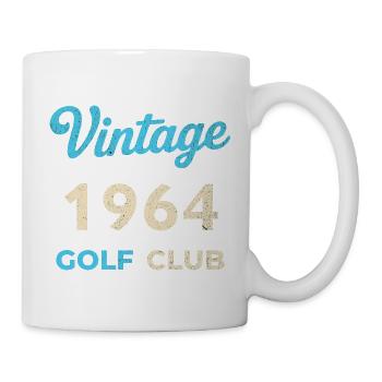 Vintage 1964 Golf Club Retro Geburtsjahr Geschenk - Tasse - Weiß - Rechts