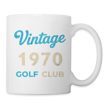 Vintage 1970 Golf Club Retro Geburtsjahr Geschenk - Tasse - Weiß - Rechts