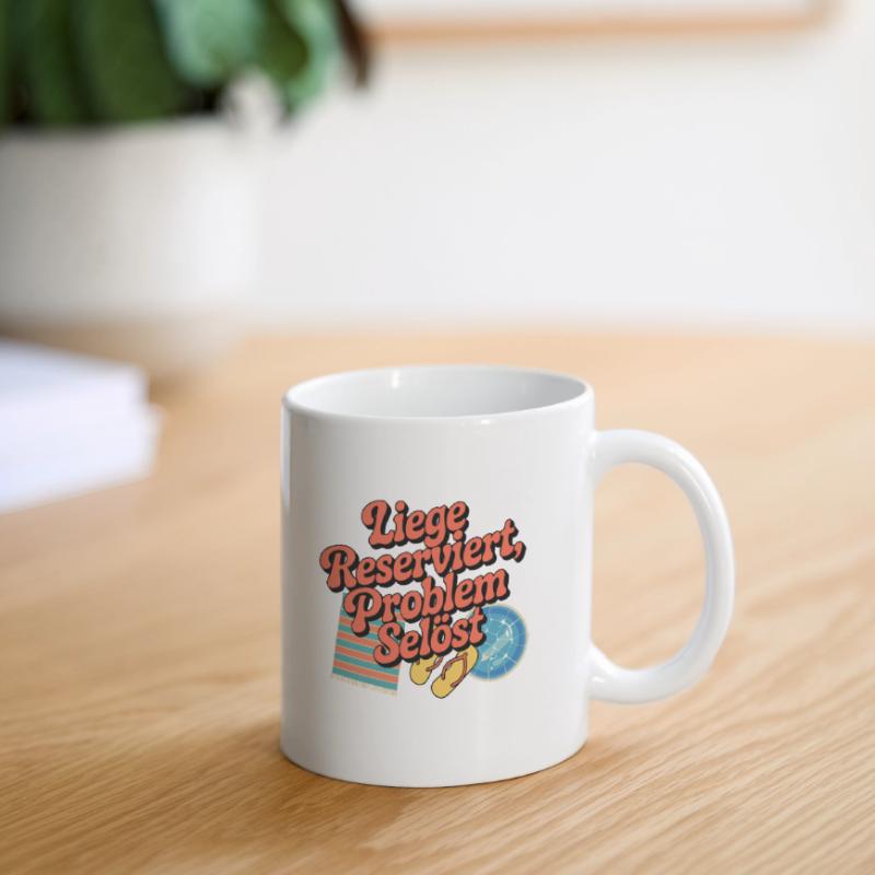 Lounger Reserved Problem solves funny beach Mug