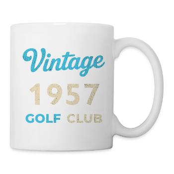 Vintage 1957 Golf Club Retro Geburtsjahr Geschenk - Tasse - Weiß - Rechts