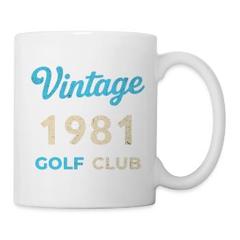 Vintage 1981 Golf Club Retro Geburtsjahr Geschenk - Tasse - Weiß - Rechts